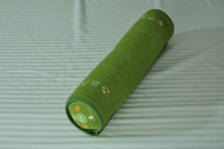 Подушка 韩国进口水洗棉纯色绣花颈椎枕定型枕护颈枕软管腰靠枕长45直径10