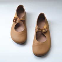 Ivory side buckle retro Mary Jane single shoes genuine leather pure leather Sen series literary style small fresh foreign trade original single womens shoes