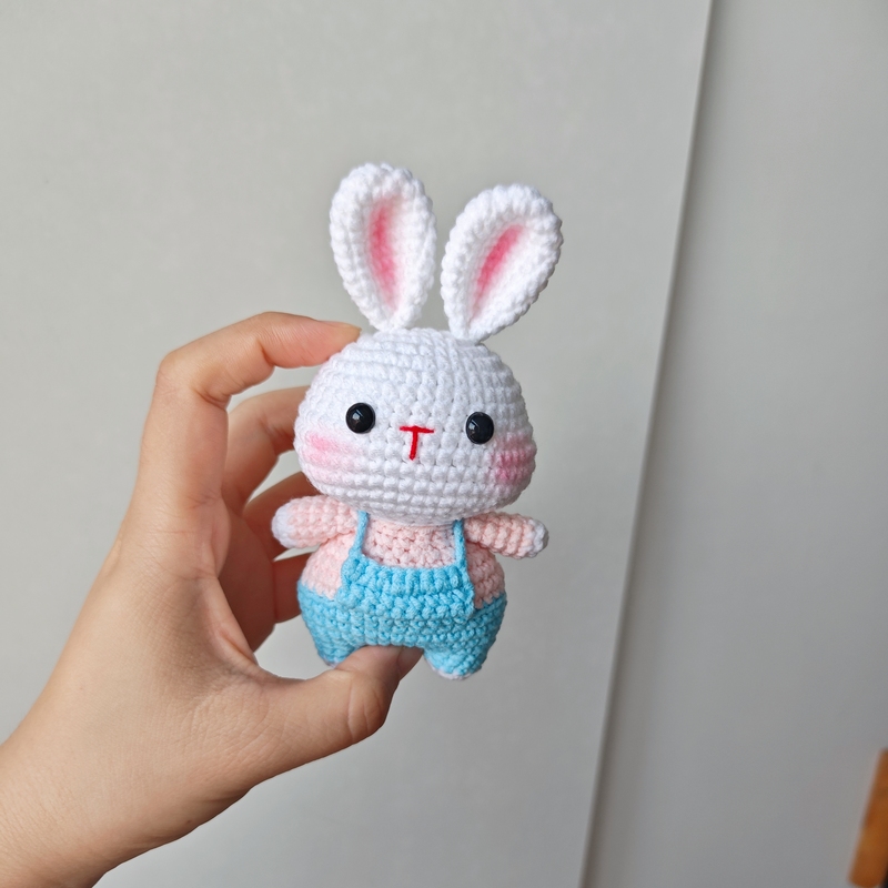 Hand-Woven Twelve-Zodiac Rabbit Doll Finished Product, Cute Little Rabbit Pendant Keychain