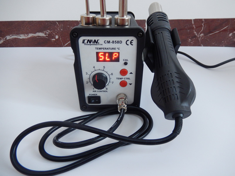 cm-858D Hot Air Gun Desoldering Station Hot Air Dial Soldering Station Soft Wind SMD Hot Air Gun Digital Display Hot Air Gun