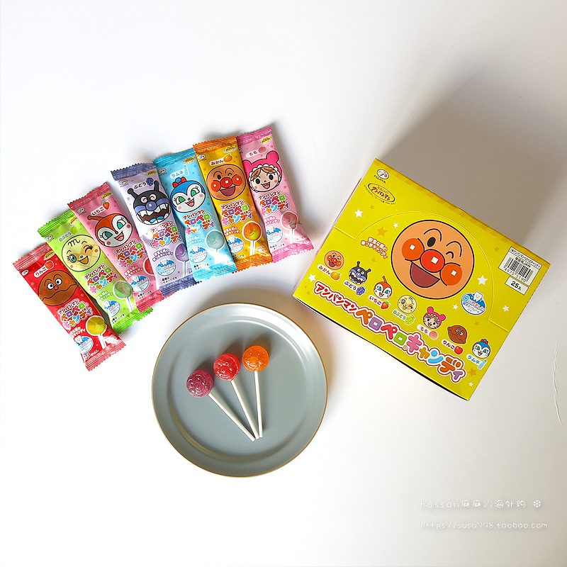 (61 Children's Day) Japanese mainland No 2 Home bread Superman Children Fruits Taste Care Teeth Stick Candy