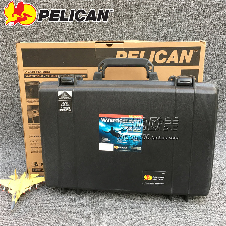 American PELICAN sends Liken with lock 14 ~ 15 inch computer waterproof shock absorbing safety case portable cash box 1490CC