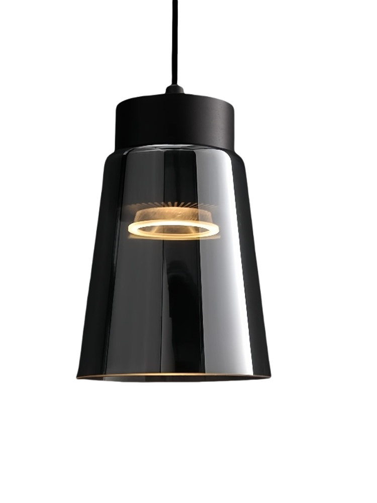 French Minimalist Small Chandelier, High-End, Light Luxury, Liftable Room, Bedroom, Bedside Atmosphere Light, Electroplated Glass