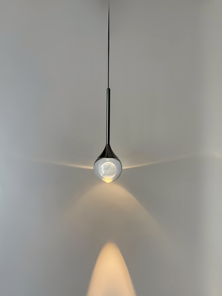 [Same Style as Little Red Book] Crystal Small Pendant Light for Bedroom Bedside, Foyer, Simple Dining Room, Bar Counter, Light Luxury Villa Pendant Light