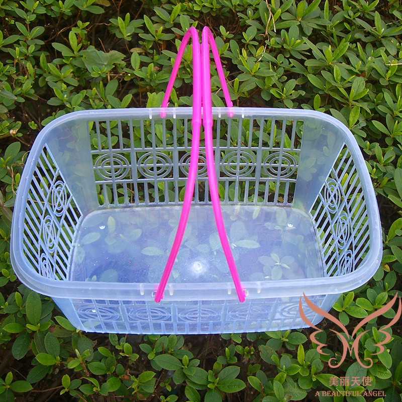 Wholesale square strawberry basket Hand white eco-friendly plastic water fruit basket 2 catties New material poplar plum Cherry Basket Covered