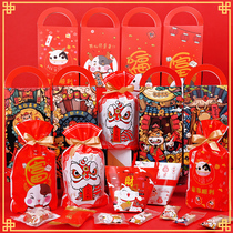 2021 Cow New Year gift box box Snow shortbread cake dry nougat fruit Spring Festival hand gift baking bag