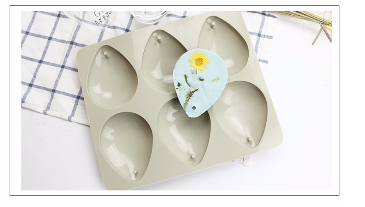 Baking DIY Chocolate Silicone Khuôn Hương liệu Thạch cao Sáp Handmade Handmade Xà phòng Khuôn giọt nước Hình chữ nhật khuôn bánh kẹp