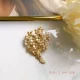 "Hoa" Baroque Western Antique Pearl Vintage Gold Matte Trâm Vintage Bow Pin - Trâm cài