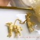 "Hoa" Baroque Western Antique Pearl Vintage Gold Matte Trâm Vintage Bow Pin - Trâm cài