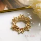 "Hoa" Baroque Western Antique Pearl Vintage Gold Matte Trâm Vintage Bow Pin - Trâm cài