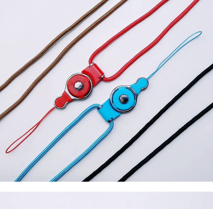 [3 nạp] dây đeo điện thoại di động dài treo cổ dây có thể tháo rời khóa màu đen đỏ hồng unisex treo nhãn - Phụ kiện điện thoại di động ốp lưng a12 samsung