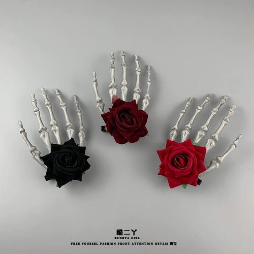 Темный хэллоуин скелетный когти клип головные уборы девочка Goth Accessories