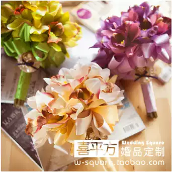 Pastoral style hand bouquet Sister bridesmaid wedding Korean high-end bride simulation wedding wedding photo props flower ball