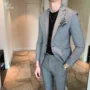 Xuân nam Hàn Quốc Dongdaemun Slim Blazer nam Thời trang Anh Kinh doanh Nghi thức xã hội Bộ đồ giản dị quần âu