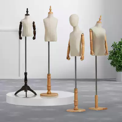 Clothing store children's cloth model props half-body window display full-body children's model baby display stand