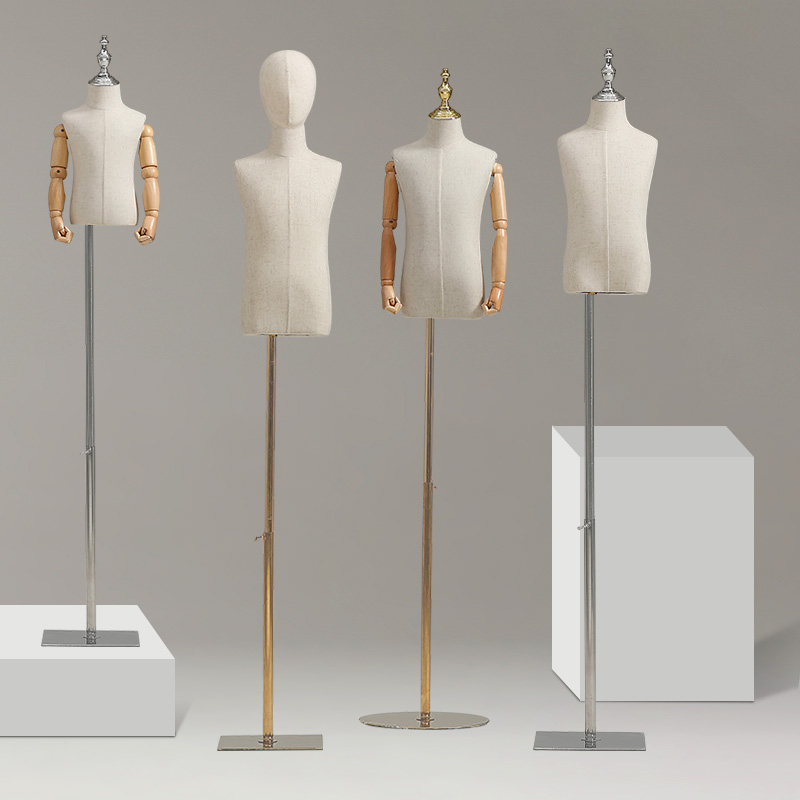 Clothing store children's model props photo shoot golden mother and baby shop child half-length children's clothing model shooting display shelf