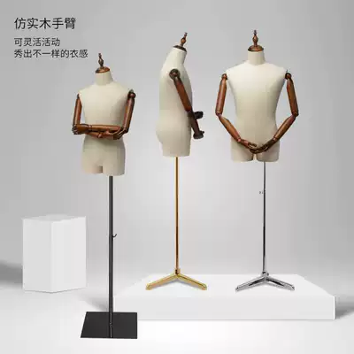 Clothing store model props men lead half-length cloth Korean gold suit window fake body clothing model stand