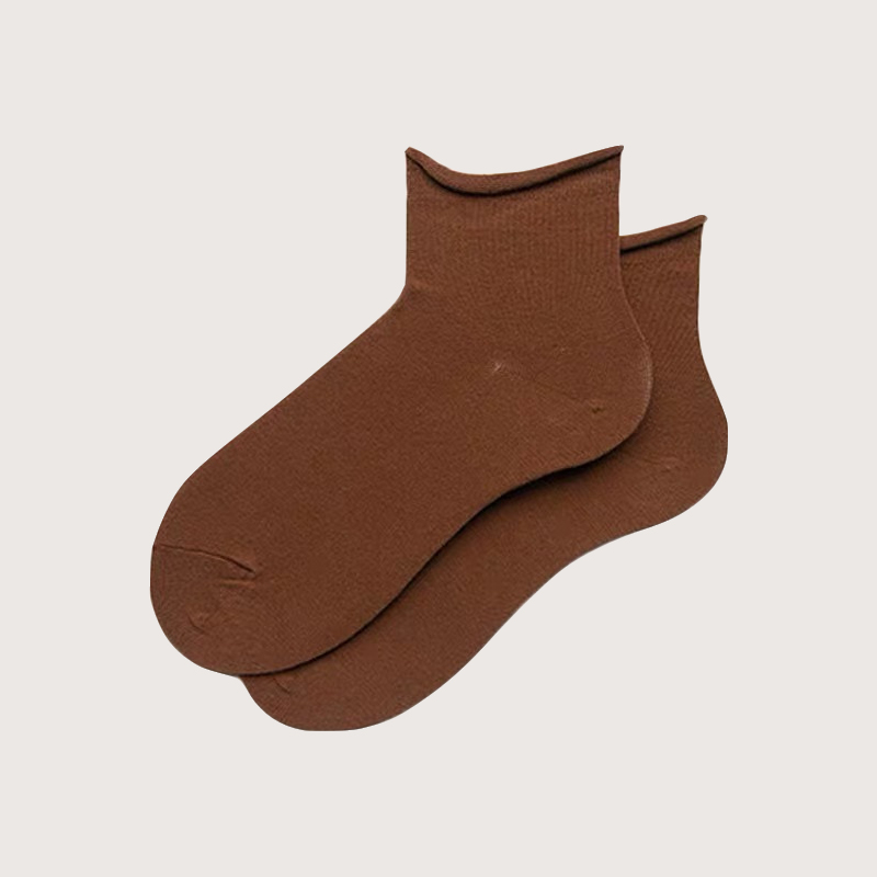Vớ cotton màu nữ ngắn ống curling vớ mỏng Hàn Quốc mùa xuân và mùa hè đại học gió cổ điển hoang dã nhỏ vớ nữ tươi - Bít tất nữ vớ da quần