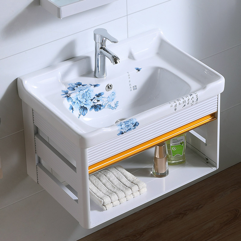 Space Aluminum Hanging Wall Type Washbasin Small Family Type Makeup Room Washbasin Mini Bracket Face Basin Simple Hanging Basin