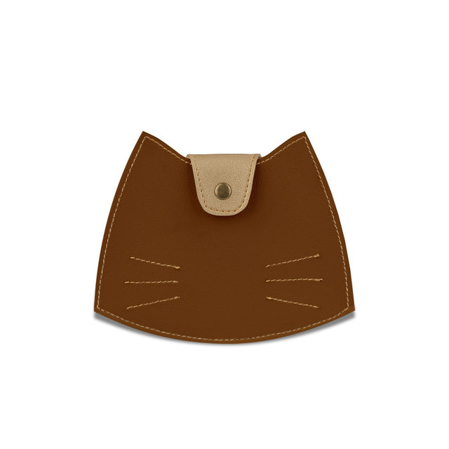 Clove cat cartoon mask bag PU leather mouth and nose mask storage clip Cute Temporary Storage Clip Children Adult Storage