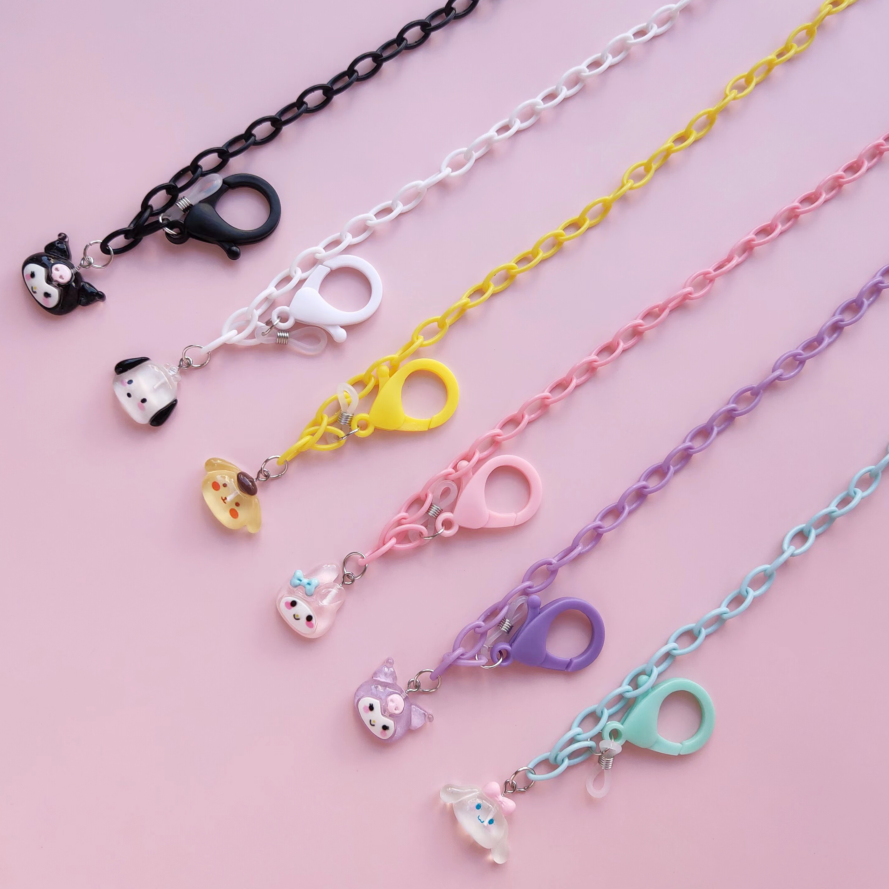 クローブ サンリオ マスクチェーン ストラップ 子供用メガネチェーン 男の子と女の子用サングラスチェーン シナモンドッグ メロディチェーン