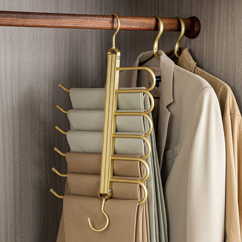 Folding Pants Frame Multifunction Home Hanging Pants Special Hanger Multilayer Pants Hanging Wardrobe Magic Pants Clip containing Divine Instrumental-Taobao