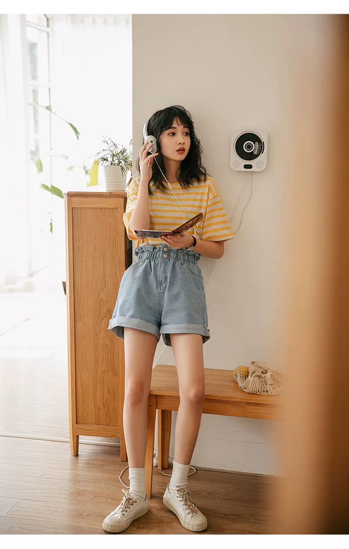 2019 quần short denim mới hè hè phổ biến phiên bản Hàn Quốc mùa hè thủy triều hè nữ 20-30 tuổi - Quần jean