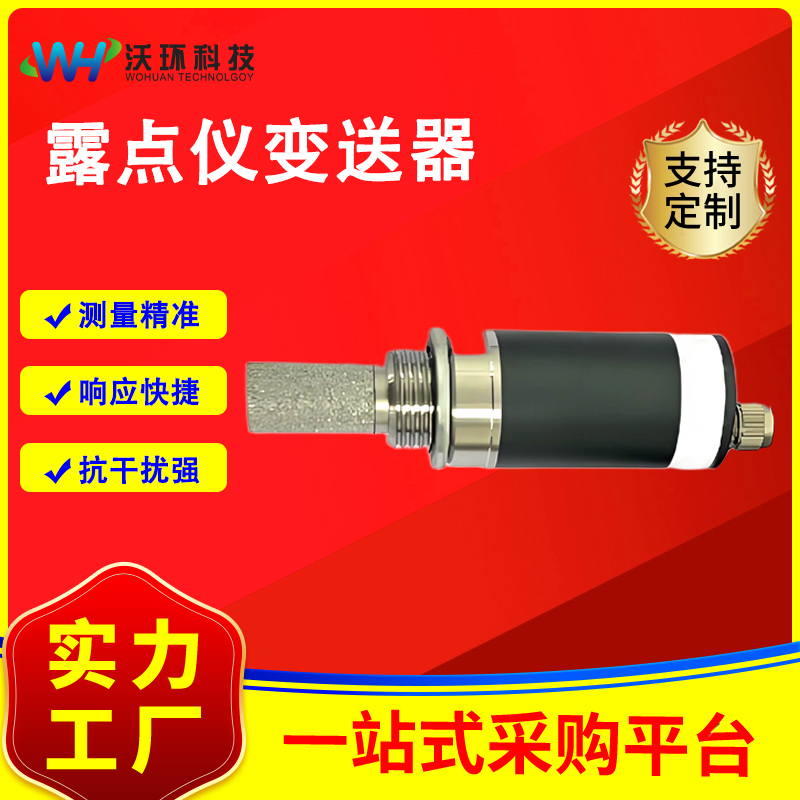 Wohuan Online Dew Point Meter Sensor Probe Temperature and Humidity Differential Pressure Gauge Display Compressed Air Temperature and Humidity Detection