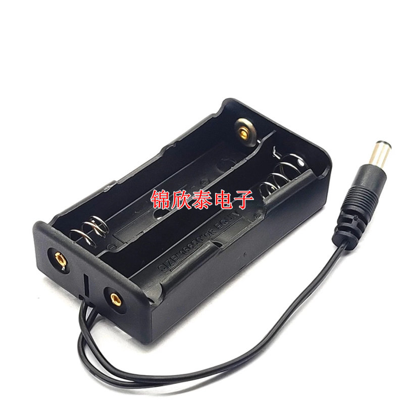 18650 battery case 2 section tandem with 5 5 * 2 1DC head 18650 Lithium battery holder 2 knob 18650 battery case