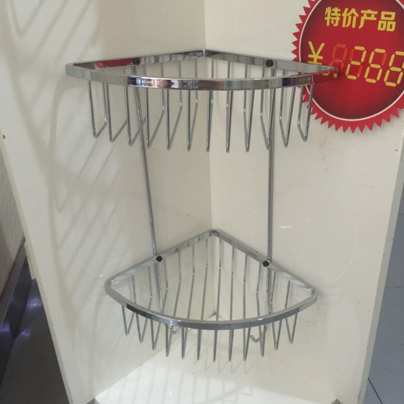 Nine-pastoral make-up room pendant full copper single double layer shelve with basket bathroom triangular basket corner frame 937002