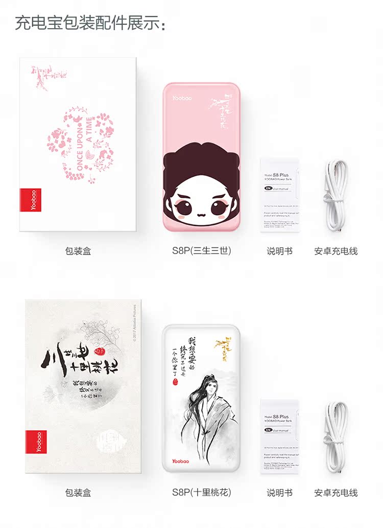 Điện thoại di động Yubo 20000 mAh siêu di động cầm tay dễ thương dung lượng lớn 2A di động nhanh điện thoại di động phổ cập sạc cho Apple iPhone Huawei oppo vinh quang vivo sạc nhanh