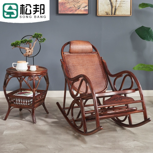 Стул качалка в Zhenjo Столк с балконом, стул в носовой стул, старик, Сяояо Тенгхейр, мебель ротан