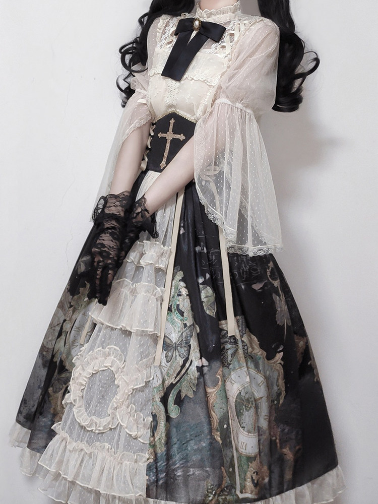 Original Classic Elegant Lolita Dress for Everyday Wear, Retro Princess Style, Gothic Style, Punk Style, Halloween Lolita Dress