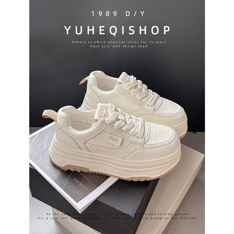 Popular Thick-Soled White Sneakers for Women 2026 Spring/Summer New Casual Sports Sneakers Height-Increasing Lightweight Soft-Soled Platform Shoes Popular Thick-Soled White Sneakers for Women 2026 Spring/Summer New Casual Sports Sneakers Height-Increasing Lightweight Soft-Soled Platform Shoes