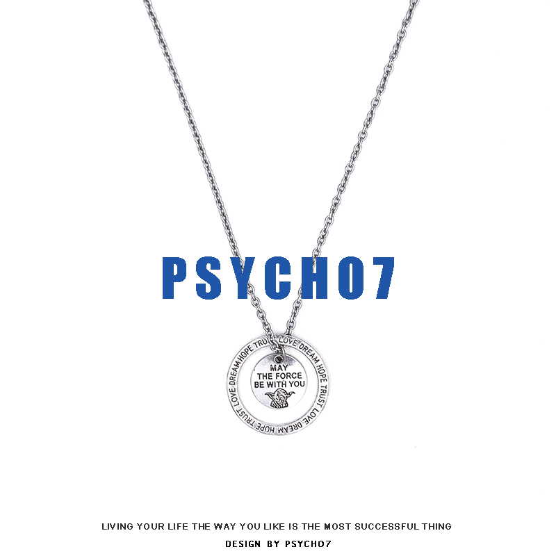 Psycho7 LAOSHU Star Wars Stacked Bandana Cool Couple Necklace Hip-Hop Trendy Student Sweater Chain Bag