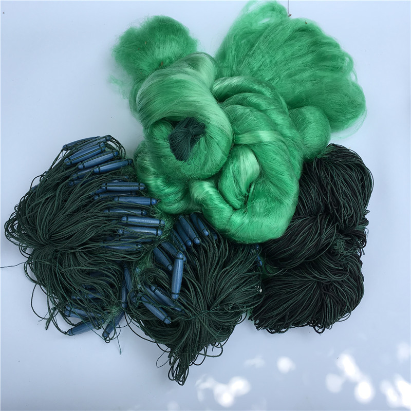 Plastic floating 15 m 20 m high 4 fingers 5 fingers 6 5 fingers 200 m fishing net Three layers of sunken bag pendant imported turquoise