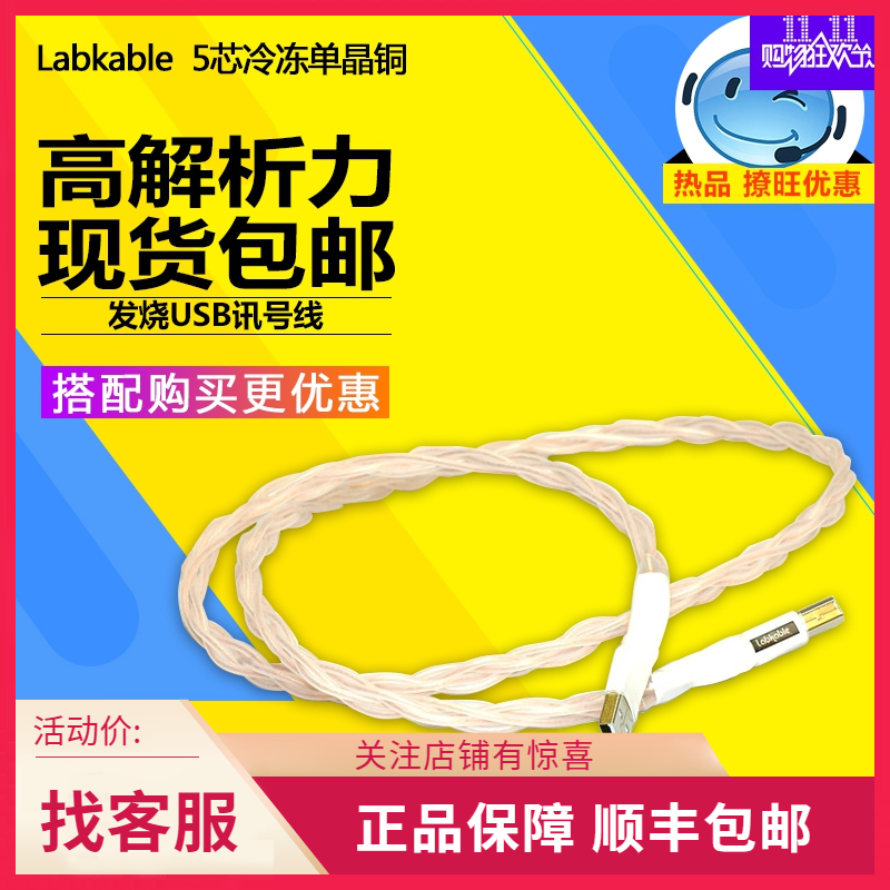 Lotte Bao Labkable 5 Core Frozen Single Crystal Copper USB Decoder Connection Line Fever USB Signal Line