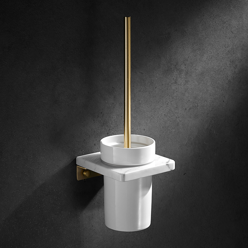 Light Extravagant Drawing Gold Toilet Brush Suit Toilet Brush Marble Makeup Room Toilet Brush free of punch