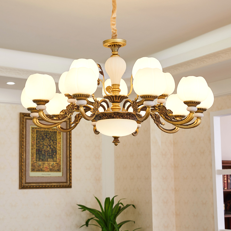 Eurostyle Chandelia Luxurious Atmosphere Home Minimalist Modern Living Room Light Dining Room Main Bedroom Hall Zinc Alloy Pendant Lamp
