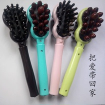 Slapping massage hammer Beating hammer Neck leg massager Fitness back hammer Magnetic beads Wooden meridian hammer Gourd hammer