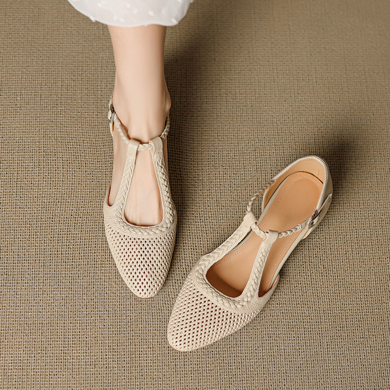 Genuine Leather Hollow Toe Sandals for Women, Summer Comfortable and Breathable, Non-Stuffy Women's Shoes, Ultra-Soft Sheepskin, Non-Tiring Shoes, Single Shoes for Women Genuine Leather Hollow Toe Sandals for Women, Summer Comfortable and Breathable, Non-Stuffy Women's Shoes, Ultra-Soft Sheepskin, Non-Tiring Shoes, Single Shoes for Women