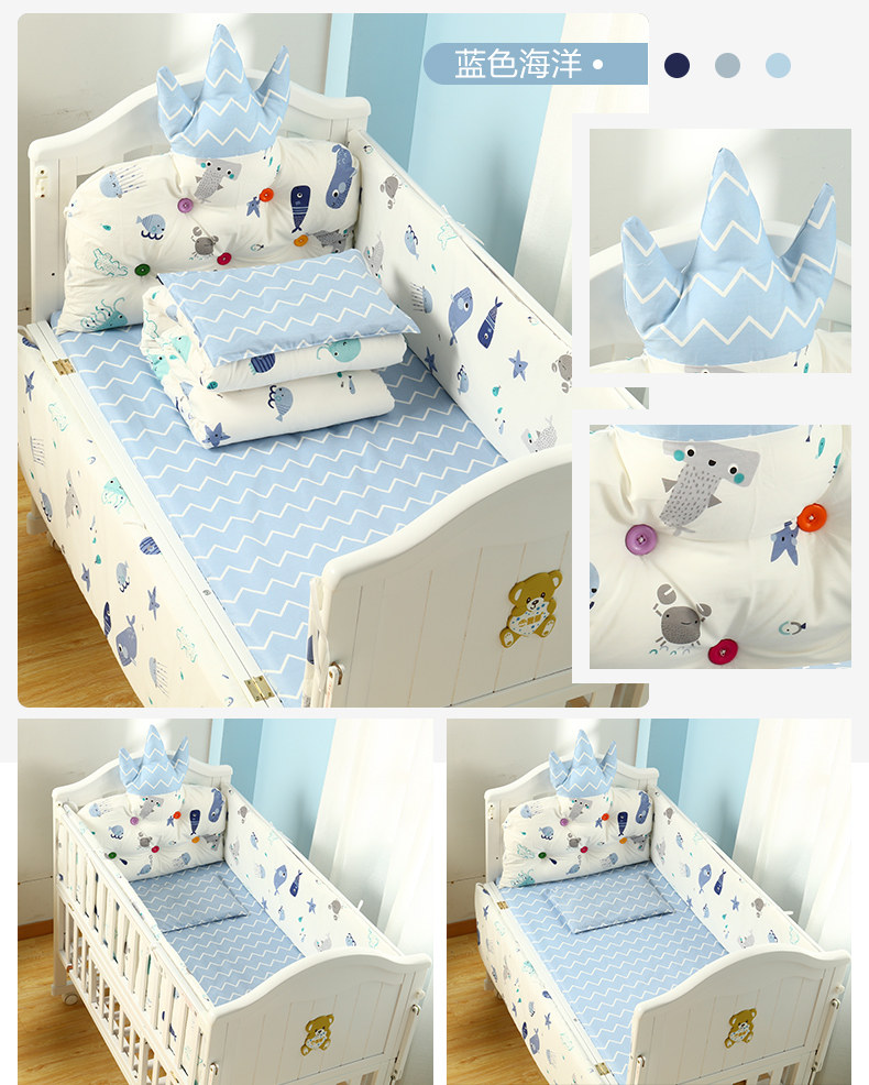 Crib bed enclosure bedding crib enclosure cloth crown cotton anti