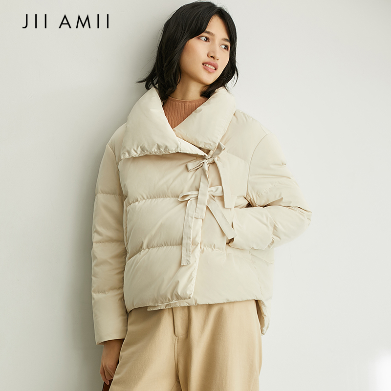 JIIAMII ngắn Bánh mì xuống áo khoác nữ 2020 thời trang Loose Dày edgs Winter Coat phụ nữ