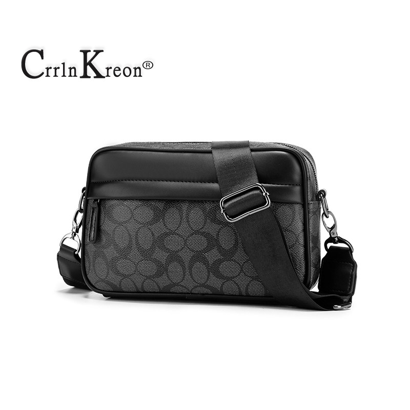 Crrln Kreon shoulder bag men's casual tide brand men's messenger bag Korean version leather sports small bag