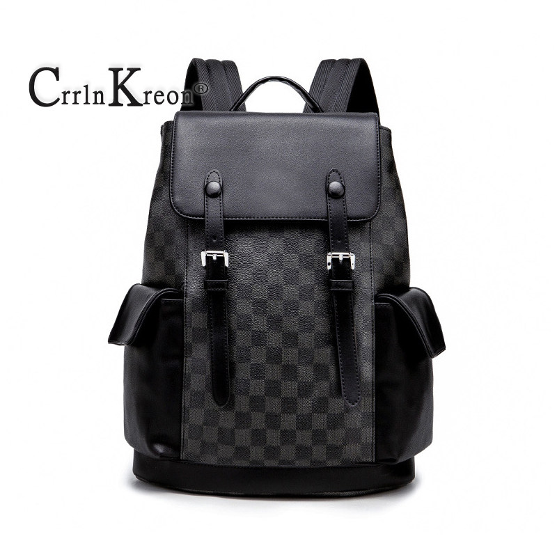 Shoulder bag men's summer 2021 trend ins fashion men's backpack casual fashion brand leather college boys schoolbag