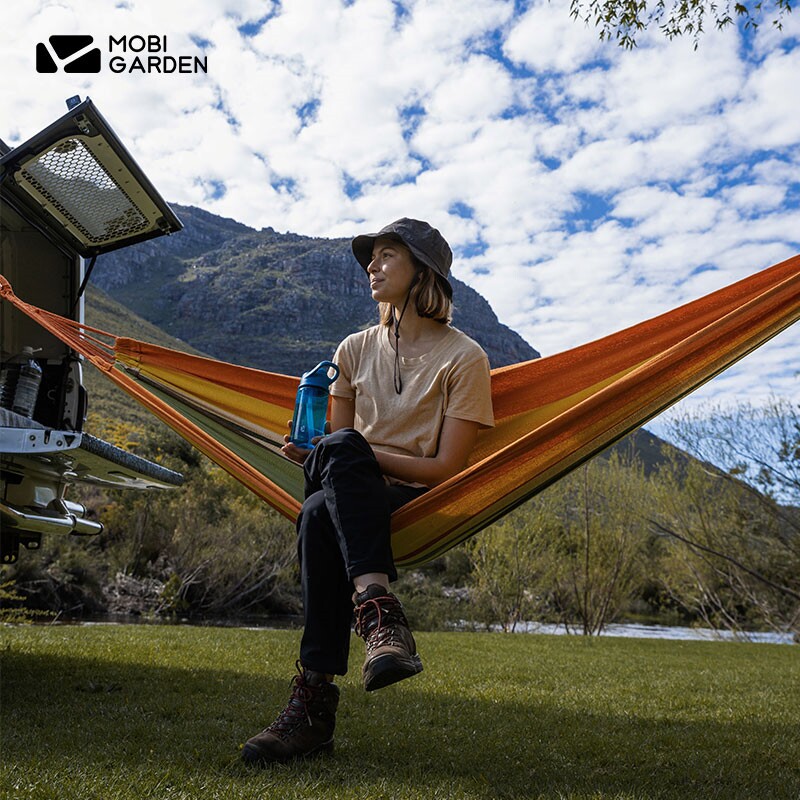 Mu Gaodi Canvas Hammock Outdoor Field Swing Children Single and Double Thickened Camping Indoor Home Dormitory Hanging Chair