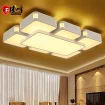  LED wrought iron lamp Modern living room rectangular lamp Bedroom dining room square lamp Sky city shaped ceiling lamp