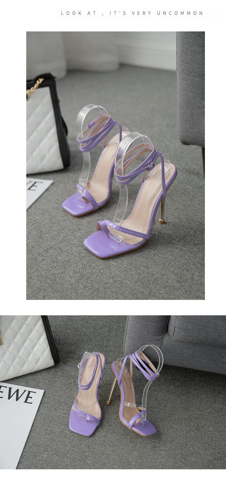 Clipped toe thin strap high-heeled sandals NSGXL117077