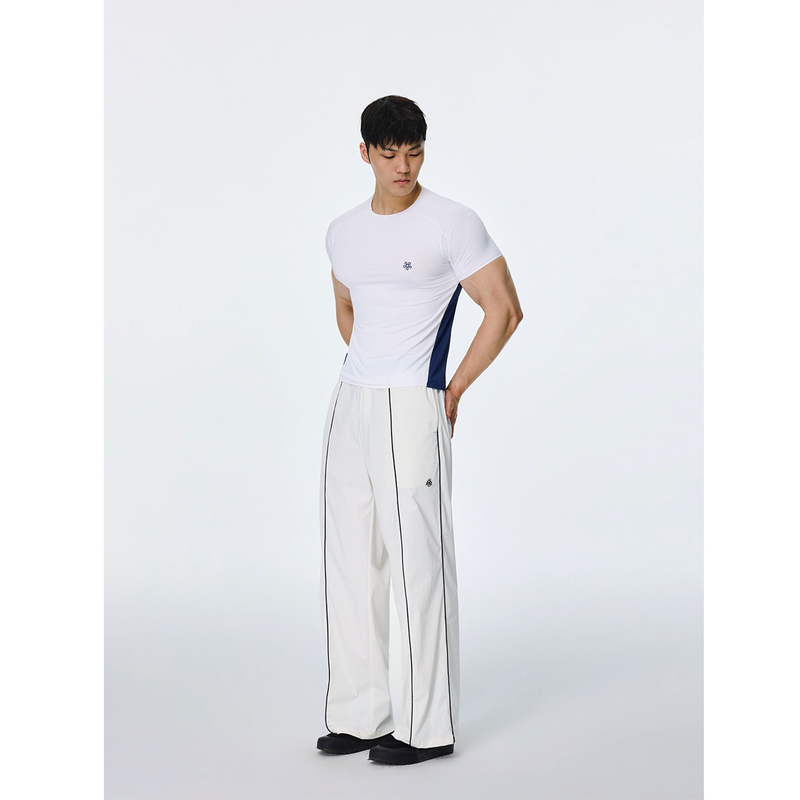 Afterglow Summer Seamless Taped Fitness Tights, Quick-Drying, High-Elastic Fabric, Sports Men's Short-Sleeved Clothing