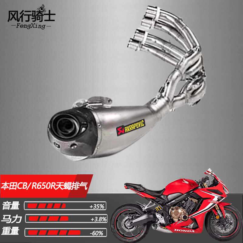 Suitable for Honda cbr650rf modified Scorpio exhaust pipe motorcycle accessories Silencing cb650r all-section tail section-Taobao